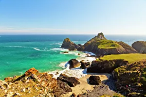 View From Above Prints: Kynance Cove, Lizard, Cornwall, England, United Kingdom, Europe