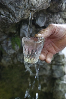 Images Dated 15th August 2009: Well at La Benite Fontaine sanctuary, La Roche-sur-Foron, Haute Savoie, France, Europe