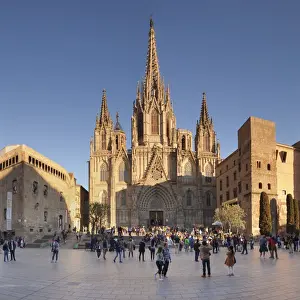 Barcelona Prints: La Catedral de la Santa Creu i Santa Eulalia (Barcelona Cathedral), Barri Gotic, Barcelona