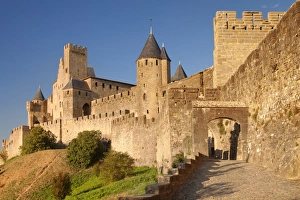 La Cite, medieval fortress city, Carcassonne, UNESCO World Heritage Site, Languedoc-Roussillon