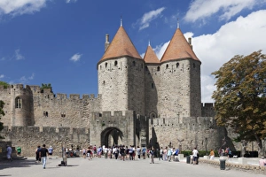 La Cite, medieval fortress city, Carcassonne, UNESCO World Heritage Site, Languedoc-Roussillon