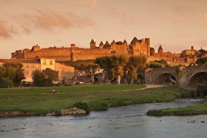 Carcassonne Prints: La Cite, medieval fortress city