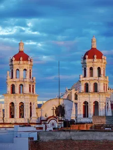 Marvels Prints: La Compania Church at sunset, City of Puebla, Puebla State, Mexico