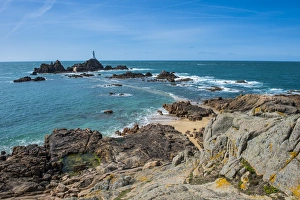 Jersey Prints: La Corbiere lighthouse, Jersey, Channel Islands, United Kingdom, Europe