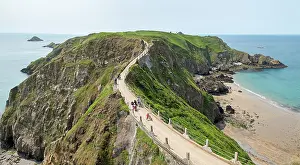 Guernsey Prints: La CoupÃ©e, the narrow isthmus which links Greater and Little Sark