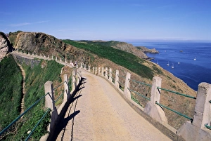 S Ark Prints: La Coupee and Dixcart Bay, Sark, Channel Islands, United Kingdom, Europe