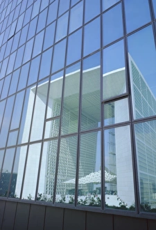 La Defense Prints: La Grande Arche reflections, La Defense, Paris, France, Europe