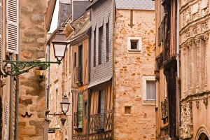 Stereotypically French Prints: La Grande Rue in the old city of Le Mans, Sarthe, Pays de la Loire, France, Europe