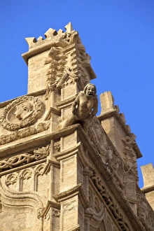 Corner Prints: Detail of La Lonja de la Seda, Valencia, Spain, Europe