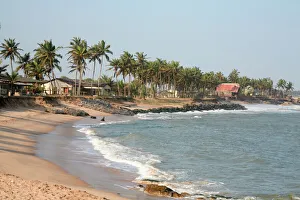 Palm Prints: Labadi Beach, Accra, Ghana, West Africa, Africa