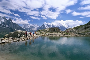 Lac Blanc Prints: Lac Blanc, Chamonix, Haute-Savoie, Rhone-Alpes, France, Europe