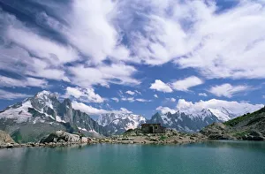Spring Time Prints: Lac Blanc (White Lake) and mountains, Chamonix, Haute Savoie, Rhone-Alpes