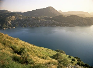 Haute Alpes Prints: Lac de Serre-Poncon, near Gap, Hautes-Alpes, Provence, France, Europe