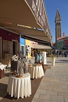 Images Dated 6th April 2010: Lace for sale, Burano, Venice, Veneto, Italy, Europe