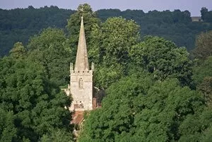 Lacock church spire, Wiltshire, England, United Kingdom, Europe