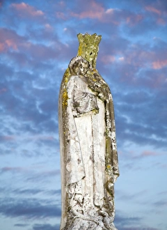 Glamorgan Prints: Our Lady of Penrhys statue, Rhondda Valley, Glamorgan, Wales, United Kingdom, Europe