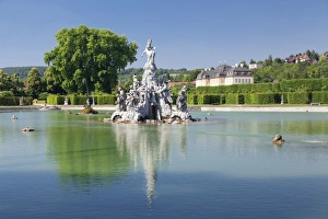 Schloss Prints: Laeuterungssee Sea, Schloss Veitshoechheim Castle, Roccoco garden, Veitshoechheim