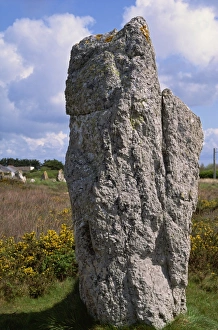 Standing Stones Prints: Lagatjar Alignment, near Crozon, Crozon Peninsula, Finistere, Brittany, France, Europe