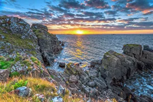 Islay Prints: Lagavulin Bay at sunrise, Islay, Argyll and Bute, Scotland, United Kingdom, Europe