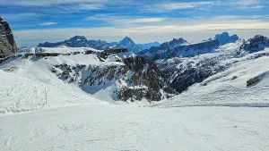 Cuisine Prints: Lagazuoi mountain ski slope, Dolomites, Italy