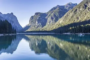 South Tyrol Prints: Lago di Dobbiaco (Toblacher See) in the Italian Dolomites, South Tyrol, Italy, Europe