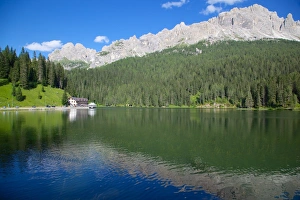 Belluno Province Prints: Lago di Misurina, Belluno Province, Veneto, Italian Dolomites, Italy, Europe