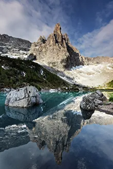 Belluno Prints: Lago di Sorapis, UNESCO World Heritage site, Dolomites, Belluno, Italy, Europe