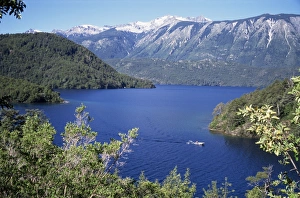 Lago Las Rocas, central region of the Andes, Chile, South America