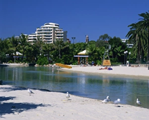 Queens Land Prints: The Lagoon at South Bank in Brisbane, Queensland, Australia, Pacific