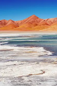 Laguna Prints: Laguna Diamante inside Cerro Galan caldera, Puna, Catamarca, Argentina