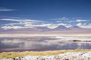 Laguna Tebenquicne, a salt water lagoon in the Salar de Atacama