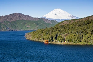 Hakone Prints: Lake Ashinoko with Mount Fuji behind, Fuji-Hakone-Izu National Park, Hakone, Shizuoka