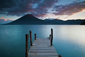 Volcano Prints: Lake Atitlan, Western Highlands, Guatemala, Central America