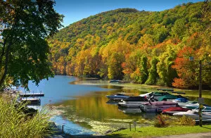 Fall Collection: Lake Candlewood, Connecticut, New England, United States of America, North America