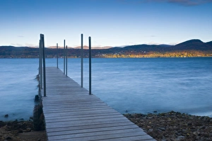 Wooden Post Gallery: Lake Champlain, Vermont, New England, United States of America, North America