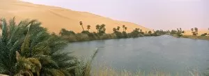 Images Dated 26th April 2005: Lake, Erg Ubari, Sahara desert, Fezzan, Libya, North Africa, Africa