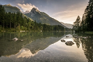 Lake Hintersee, Berchtesgadener Alpen, Bavaria, Germany, Europe