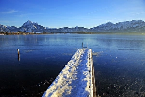 Lake Hopfensee, Hopfen am See, Allgau, Bavaria, Germany, Europe
