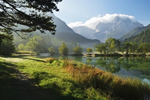 Lake Jasna and Julian Alps, Kranjska Gora, Slovenia, Europe