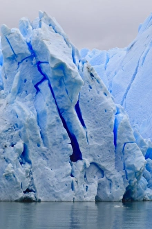Blue Ice Prints: Lake-level view of blue ice at the glacier face