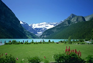 Lake Louise with the Rocky Mountains in the background, in Alberta, Canada, North America