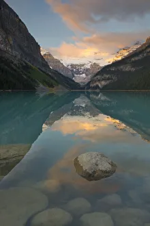 Lake Louise at Sunrise, Banff National Park, UNESCO World Heritage Site, Alberta, Canadies Rockies, Canada, North America