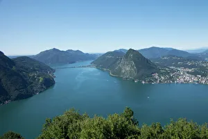 Canton Tessin Prints: Lake of Lugano, Lugano, Canton Tessin, Switzerland, Europe