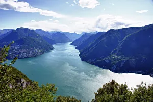 Canton Tessin Prints: Lake of Lugano, Lugano, Canton Tessin, Switzerland, Europe