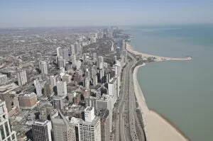 Images Dated 15th April 2008: Lake Michigan taken from the Hancock Building, Chicago, Illinois, United States of America