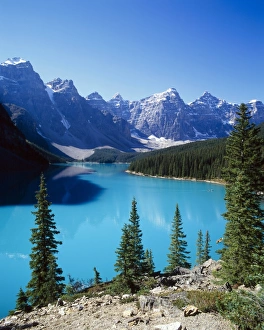 Geography Prints: Lake Moraine, Valley of the Ten Peaks, Banff National Park, Alberta, Canada