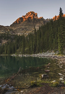 Canadian Culture Prints: Lake O Hara at sunset, Yoho National Park, UNESCO World Heritage Site, British Columbia