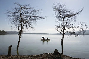 Rift Valley Prints: Lake Oloiden near lake Naivasha, Rift valley, Kenya, East Africa