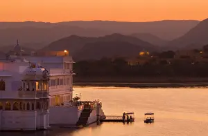Aravalli Hills Prints: Lake Palace Hotel, Udaipur, Rajasthan, India, Asia