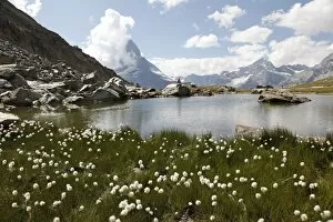 Lake Riffelsee and the Matterhorn, Zermatt, Valais, Swiss Alps, Switzerland, Europe